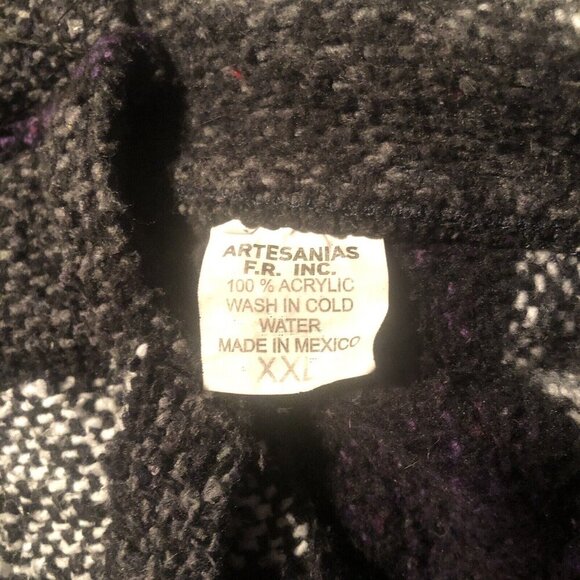 ARTESANIAS XXL Unisex Mickey Baja Drug Rug Pullover Black Purple Hoodie Sweater - Picture 2 of 3